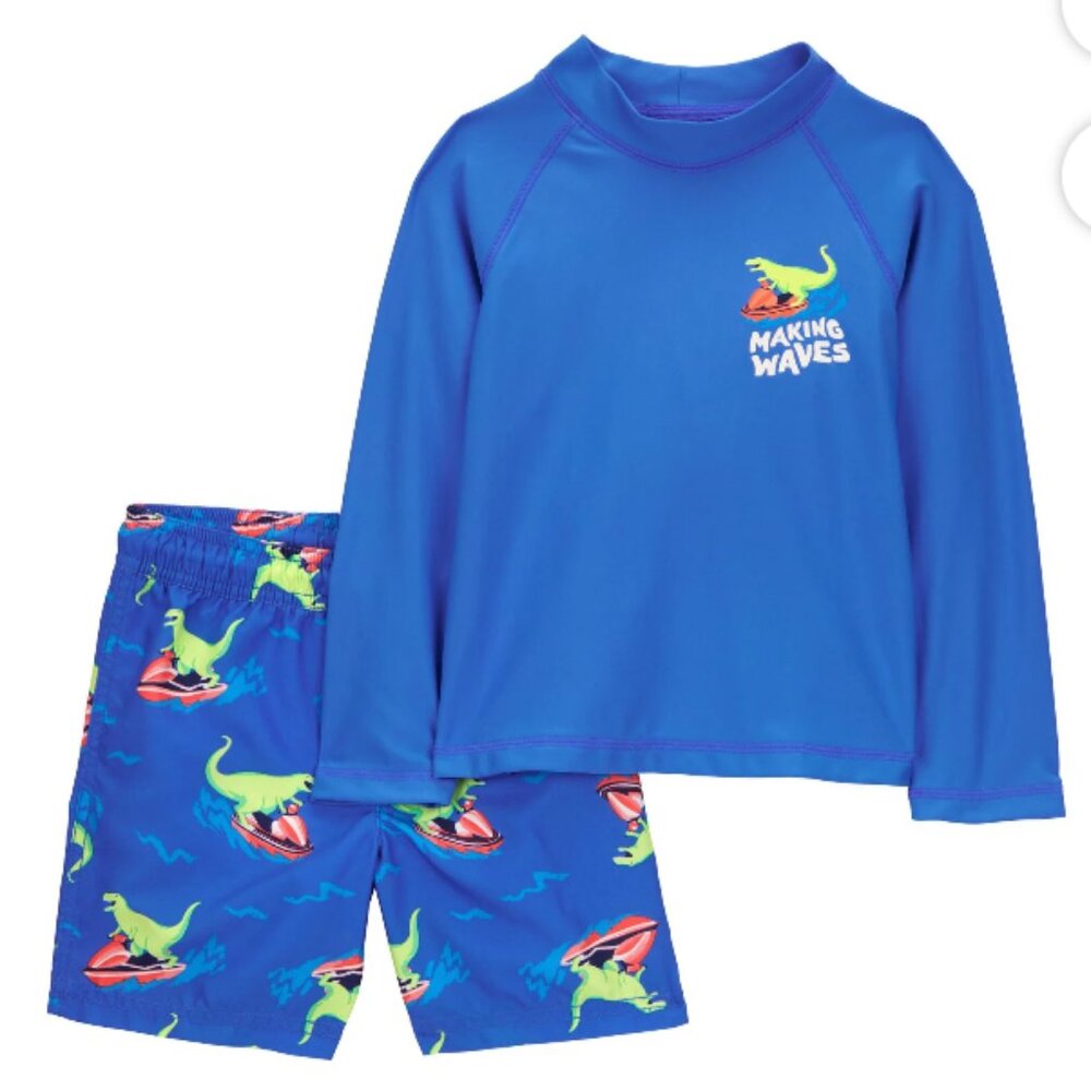 Carter's Child of Mine Toddler Boy 2-Piece Rash Guard Set